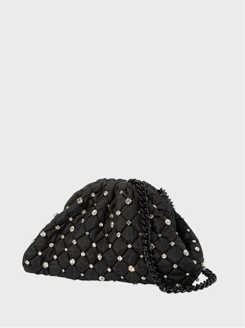 Clutch mini in tessuto matelassè con strass MARIA LA ROSA | AWB25324